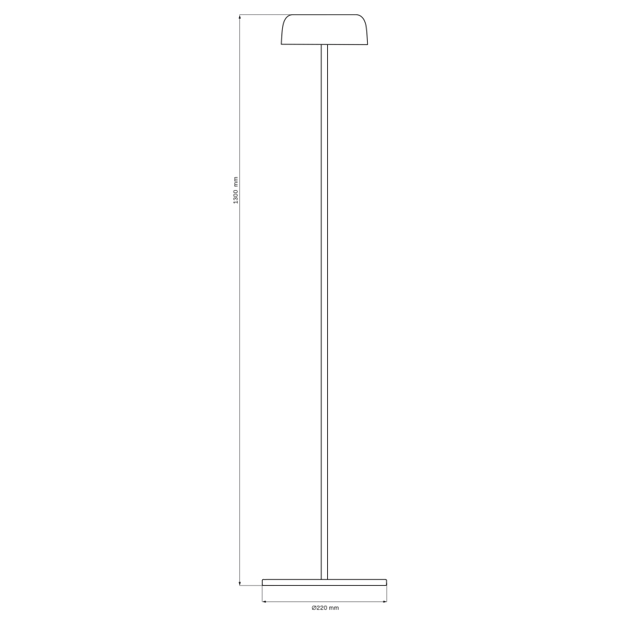 LED Ściemn. dotykowa zewn. lampa podłogowa TRYPOLIS LED/2W/5V USB 1800 mAh IP44 czarny