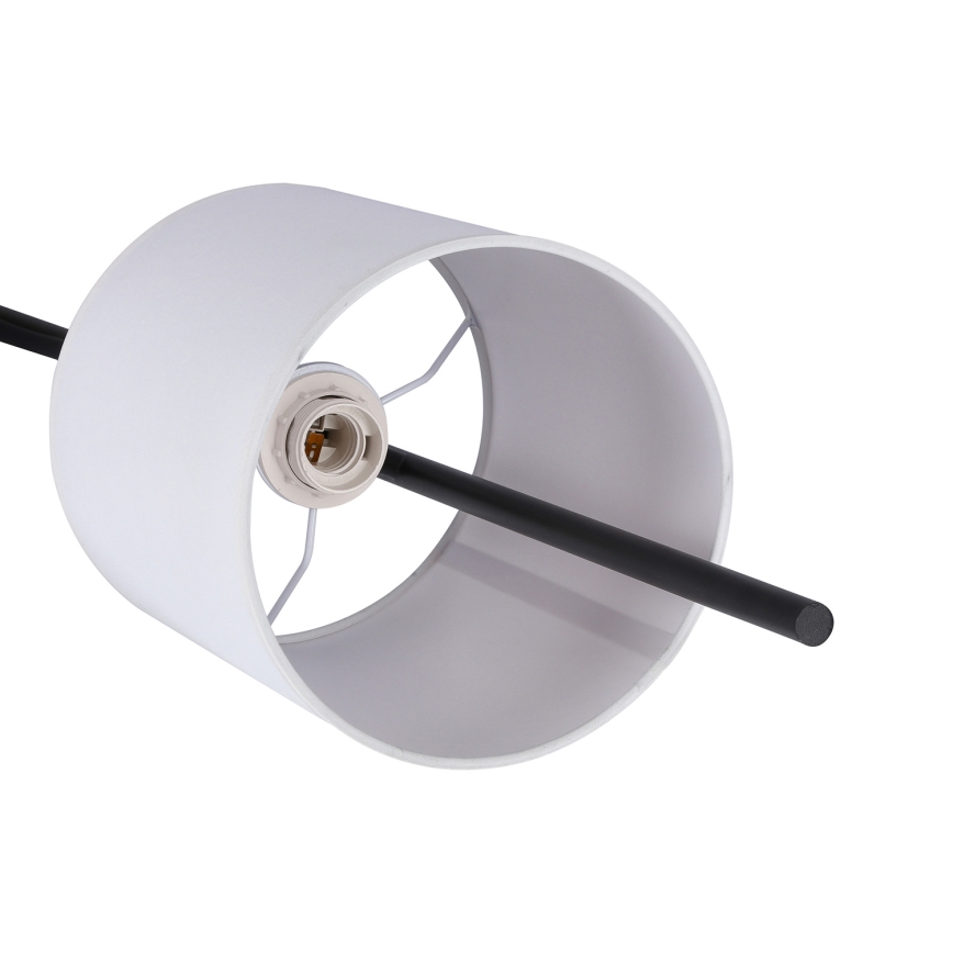 LED Lampa podłogowa TOKYO 1xE27/40W/230V + LED/3W czarny/biały