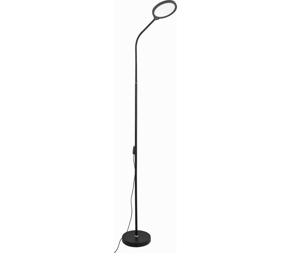LED Lampa podłogowa ściemnialna 2w1 LED/10W/230V 3000-4500-6500K czarny
