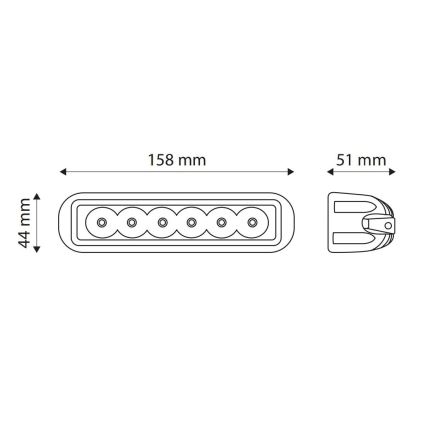 LED Lampa robocza EPISTAR 6xLED/18W/10-30V IP67 6000K
