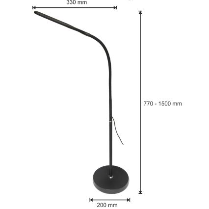LED Lampa ściemnialna 3w1 LED/10W/230V 3000/4000/6000K CRI 90 czarna