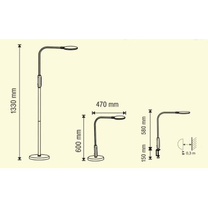 LED Ściemniana lampa dotykowa 3w1 LED/12W/230V biała CRI 90 + pilot zdalnego sterowania