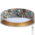 LED Lampa ściemnialna SMART GALAXY LED/24W/230V śr. 44 cm wielokolorowa/złota 3000-6500K + pilot do zdalnego sterowania