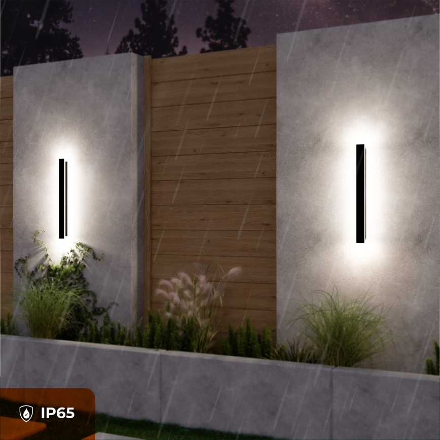 LED lampa ścienna zewnętrzna LED/18W/230V 60 cm IP65 czarna