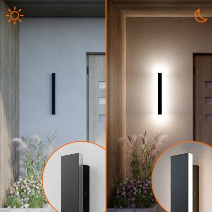 LED lampa ścienna zewnętrzna LED/18W/230V 60 cm IP65 czarna