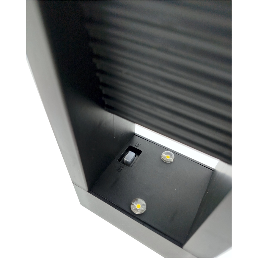 LED lampa solarna 2xLED/1,2V 200 mAh IP44 czarna