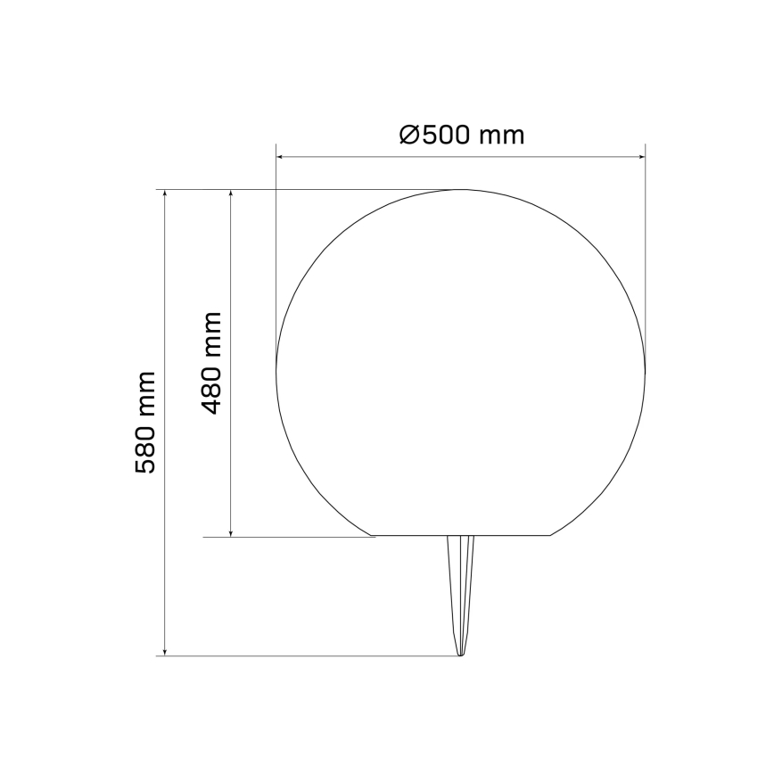 LED Lampa solarna BALL LED/3,7V 2000 mAh śr. 50 cm IP65 biały