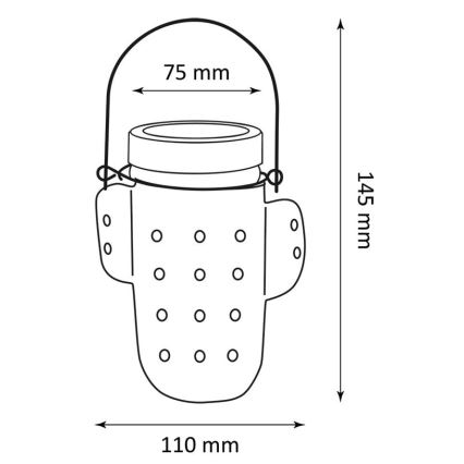 LED Lampa solarna CACTUS LED/1,2V IP44