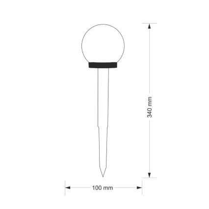 LED Lampa solarna KULA LED/1,2V 40 mAh P44