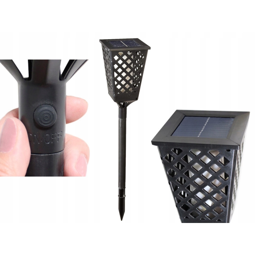 LED Lampa solarna LED/0,6W/5,5V IP65 107 cm czarny