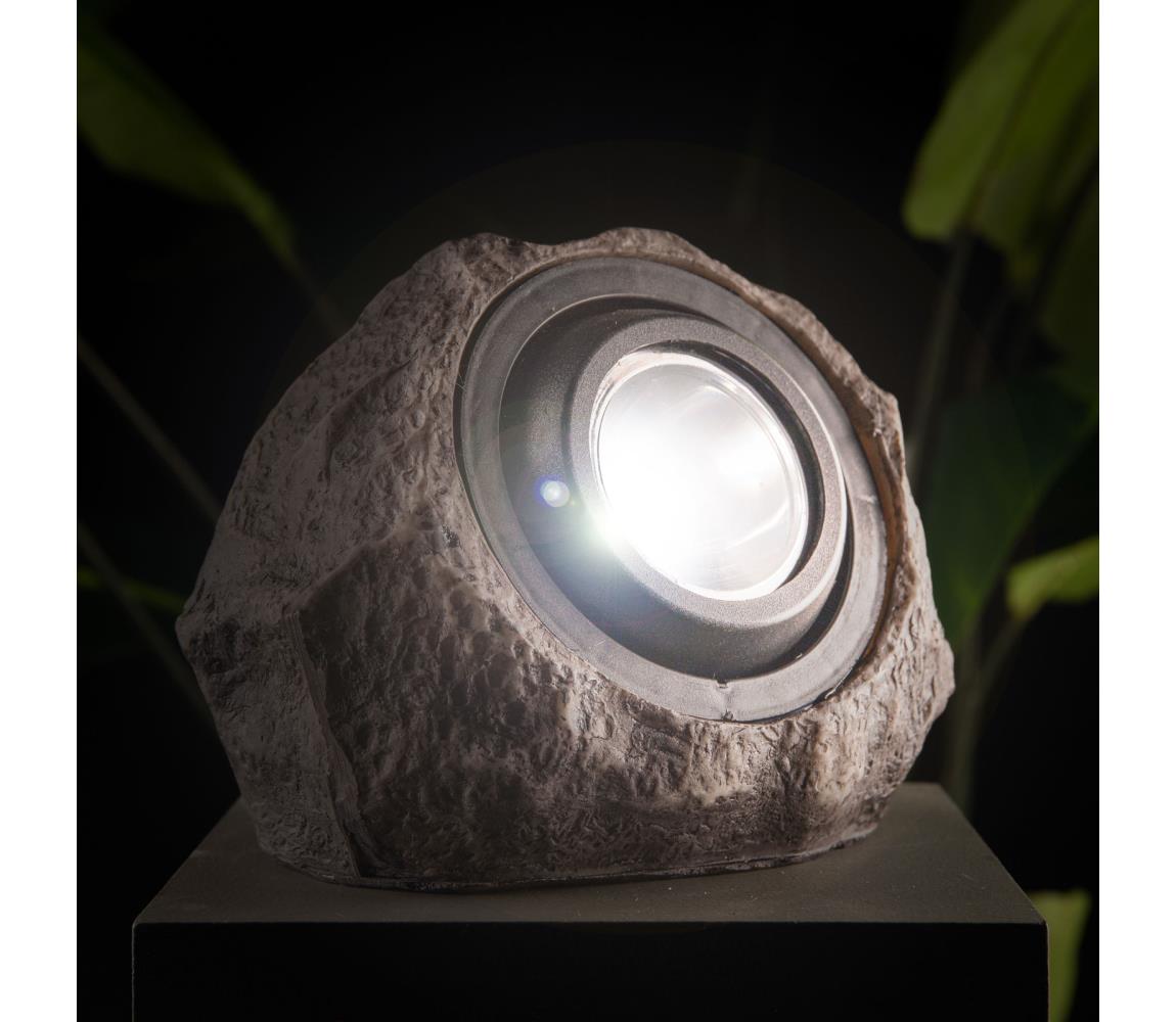 LED lampa solarna LED/1,2V 1000 mAh IP44 kamień