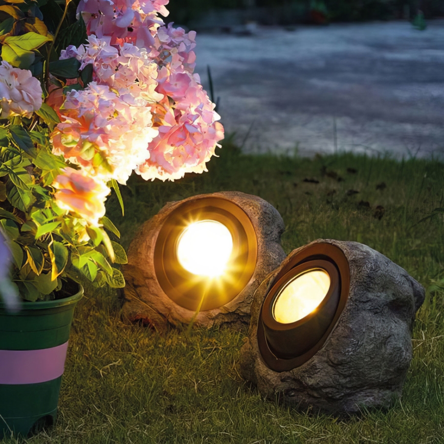 LED lampa solarna LED/1,2V 1000 mAh IP44 kamień