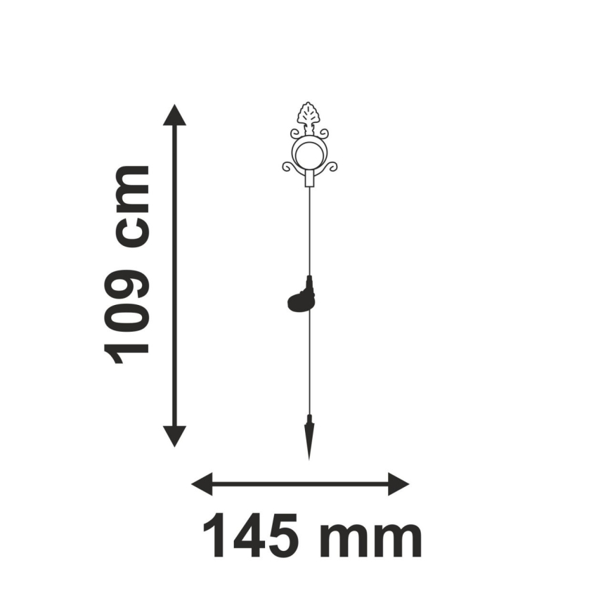 LED Lampa solarna LED/1,2V IP44 czerwona