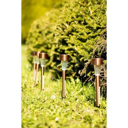 Lampa solarna LED LED/2V 40 mAh IP44 miedziana