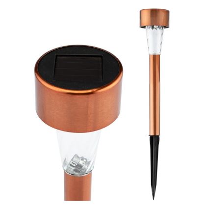 LED Lampa solarna LED/2V 40 mAh IP44 miedziany