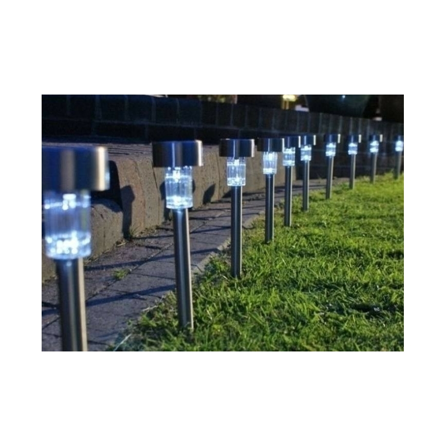 LED Lampa solarna LED/2V IP44 matowy chrom