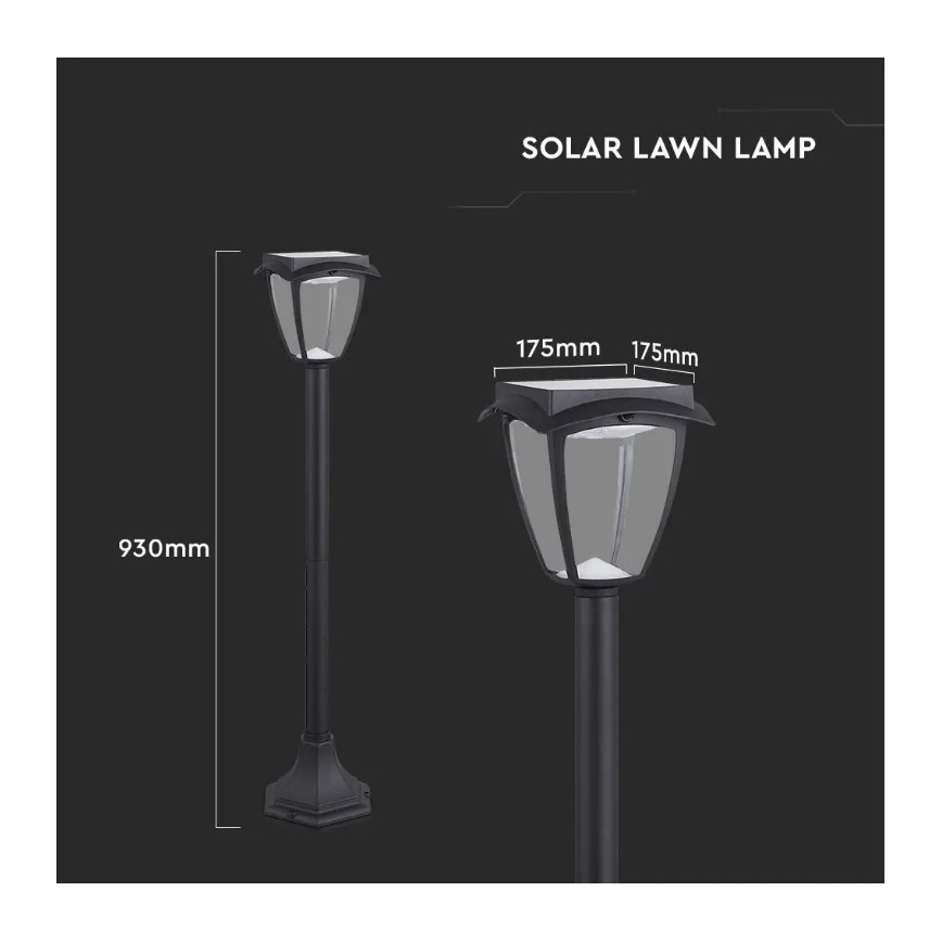 LED Lampa solarna LED/2W/230V 93 cm 3000/6000K IP65