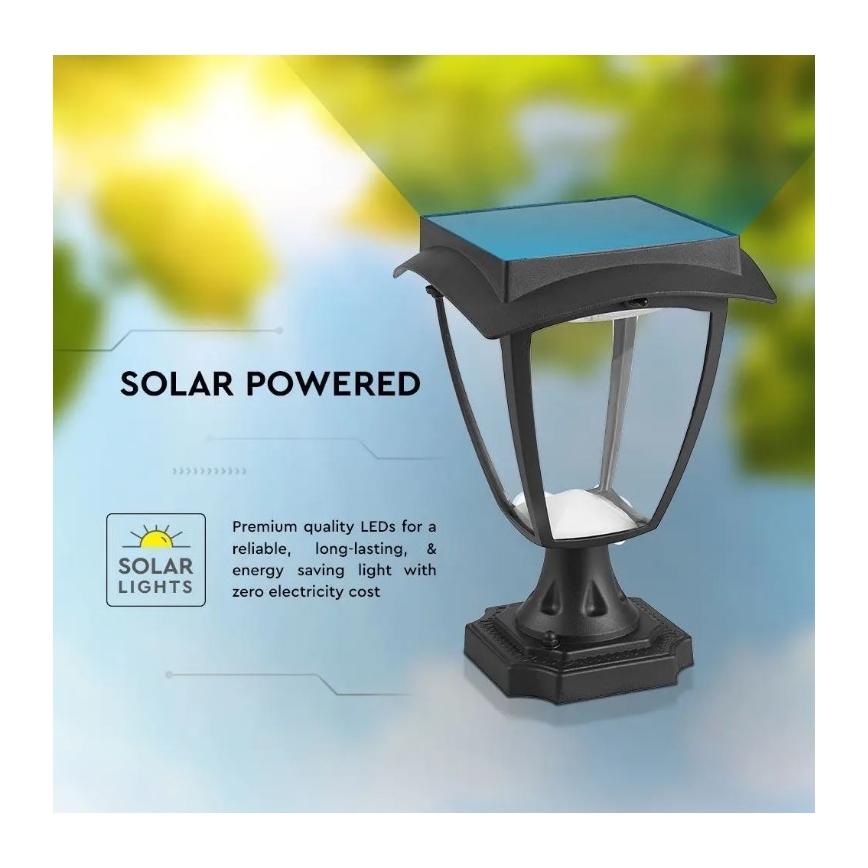 LED Lampa solarna LED/2W/3,7V 3000/6000K IP65 2200 mAh