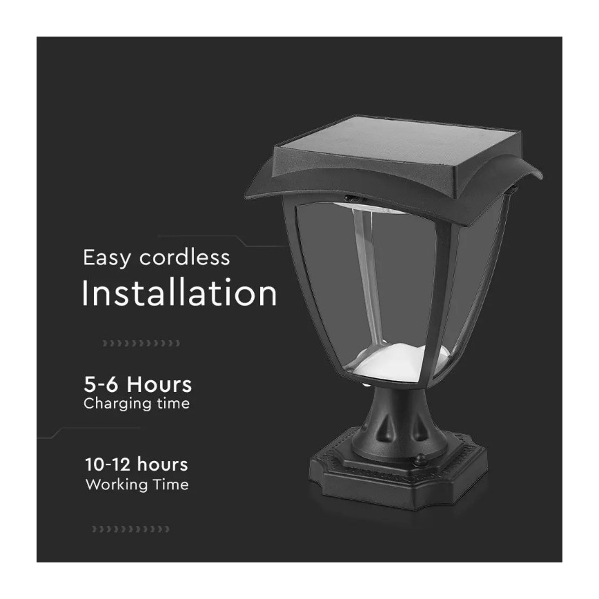 LED Lampa solarna LED/2W/3,7V 3000/6000K IP65 2200 mAh