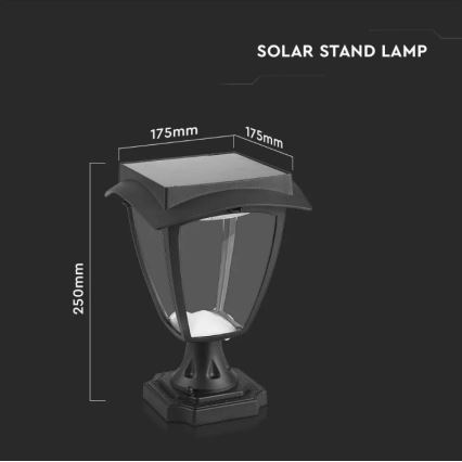 LED Lampa solarna LED/2W/3,7V 3000/6000K IP65 2200 mAh