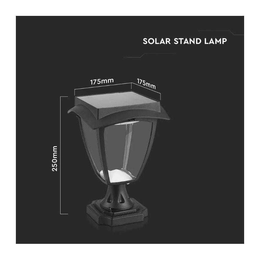 LED Lampa solarna LED/2W/3,7V 3000/6000K IP65 2200 mAh