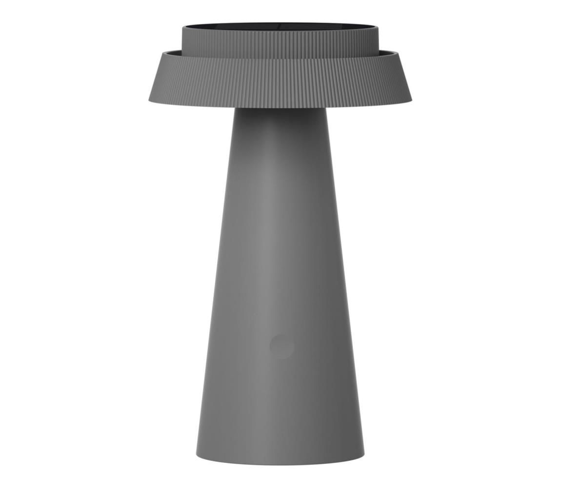 LED Lampa solarna MARAKESZ LED/3,7V USB 3600 mAh 1800/2700/3000K IP54 szara