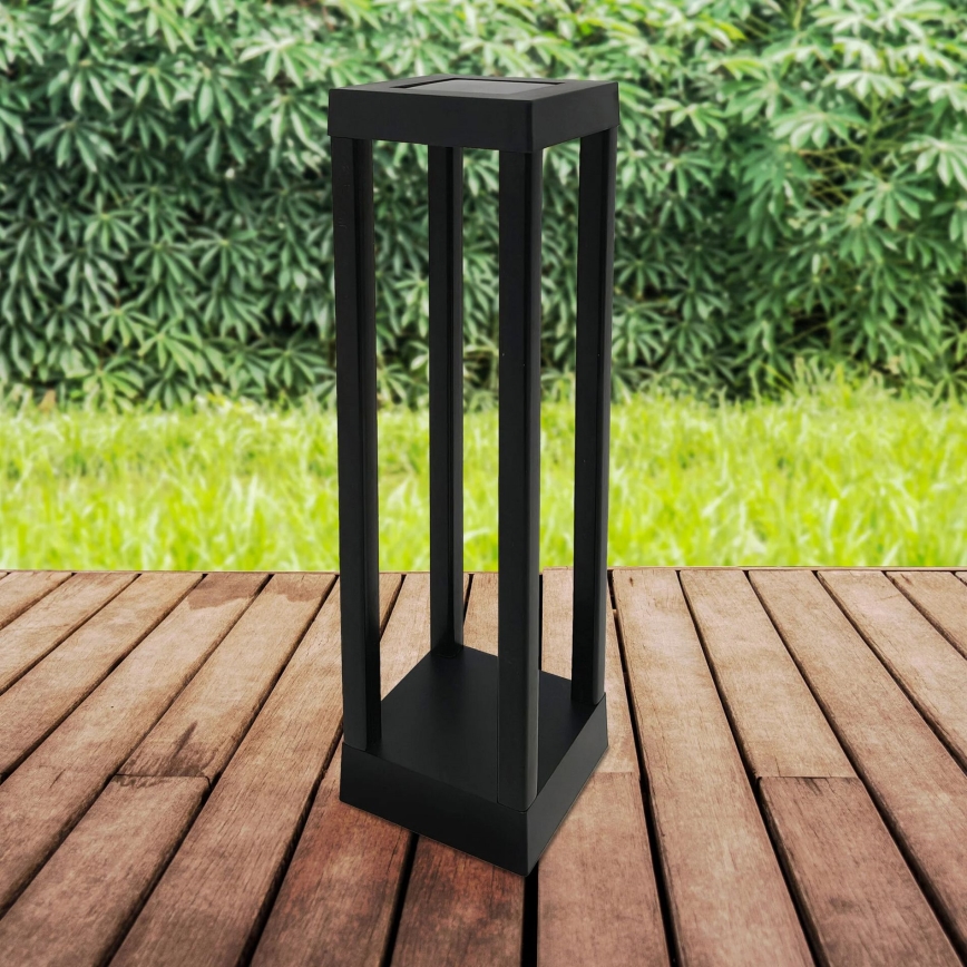 LED Lampa solarna PALERMO LED/3,7V 500 mAh 46 cm IP44 czarny