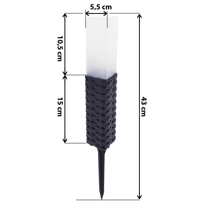 LED Lampa solarna RABBIA LED/1,2V 300 mAh IP44