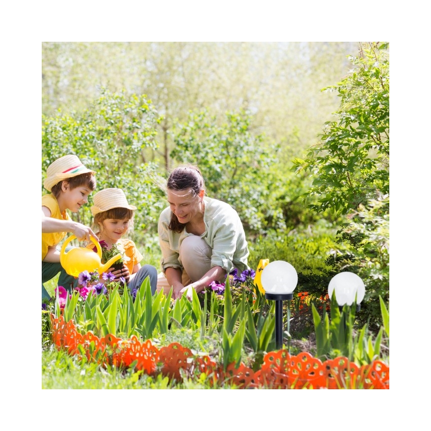 LED Lampa solarna SPHERE LED/1,2V 4000K IP44 40 mAh śr. 10 cm