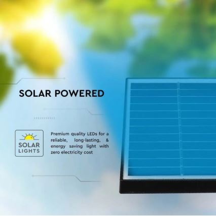 LED Solarny lampion SPIKE LED/2W/5,5V IP65 4000K 1200 mAh