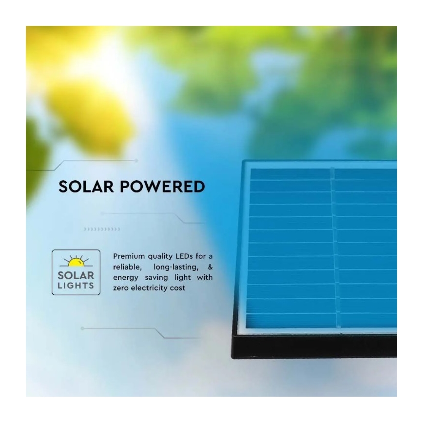 LED Solarny lampion SPIKE LED/2W/5,5V IP65 4000K 1200 mAh