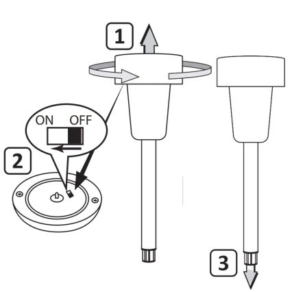 LED Lampa solarna STIK LED/1,2V 40 mAh IP44