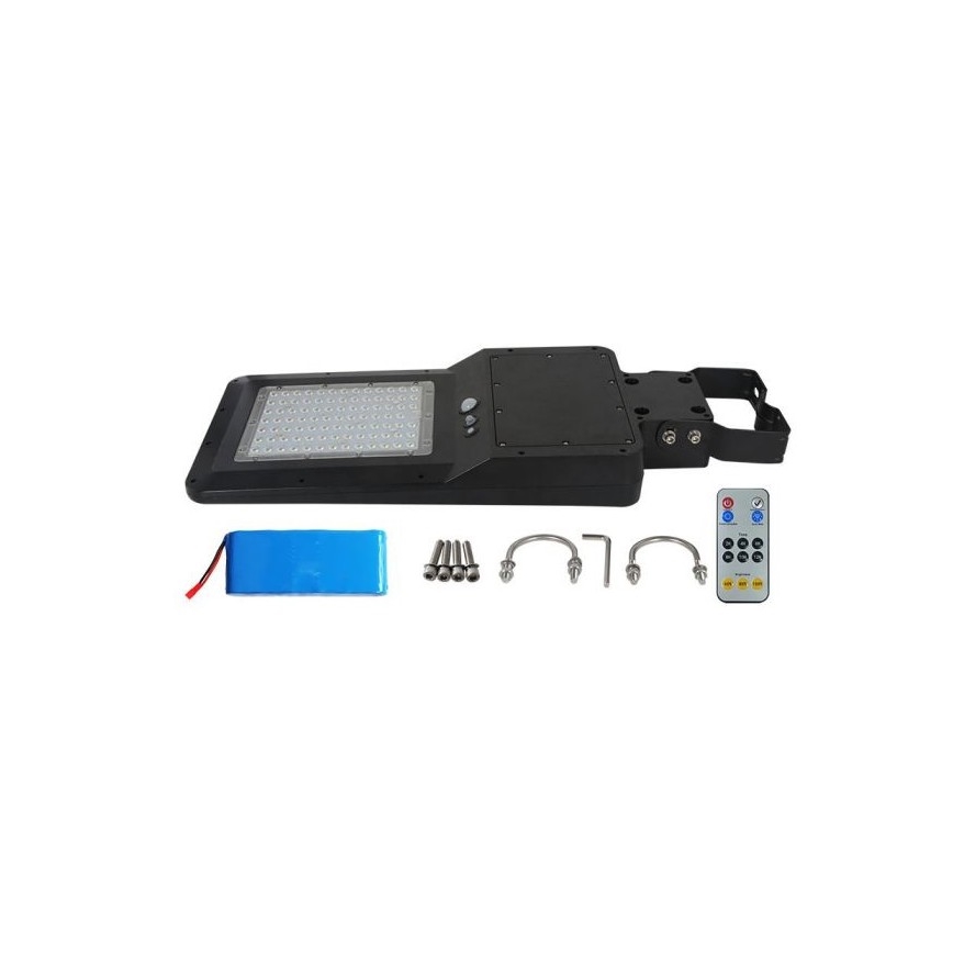 Lampa uliczna LED solarna z czujnikiem LED/40W/9,6V IP65 4000K + pilot zdalnego sterowania