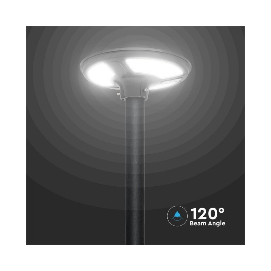 LED Solarna lampa uliczna z czujnikiem LED/10W/3,2V IP65 4000K 15000 mAh + pilot zdalnego sterowania