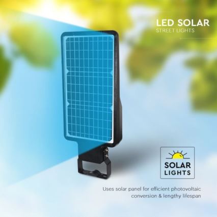 Lampa uliczna LED solarna z czujnikiem LED/40W/9,6V IP65 6000K 12000 mAh + pilot zdalnego sterowania