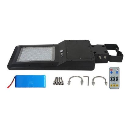 Lampa uliczna LED solarna z czujnikiem LED/40W/9,6V IP65 6000K 12000 mAh + pilot zdalnego sterowania
