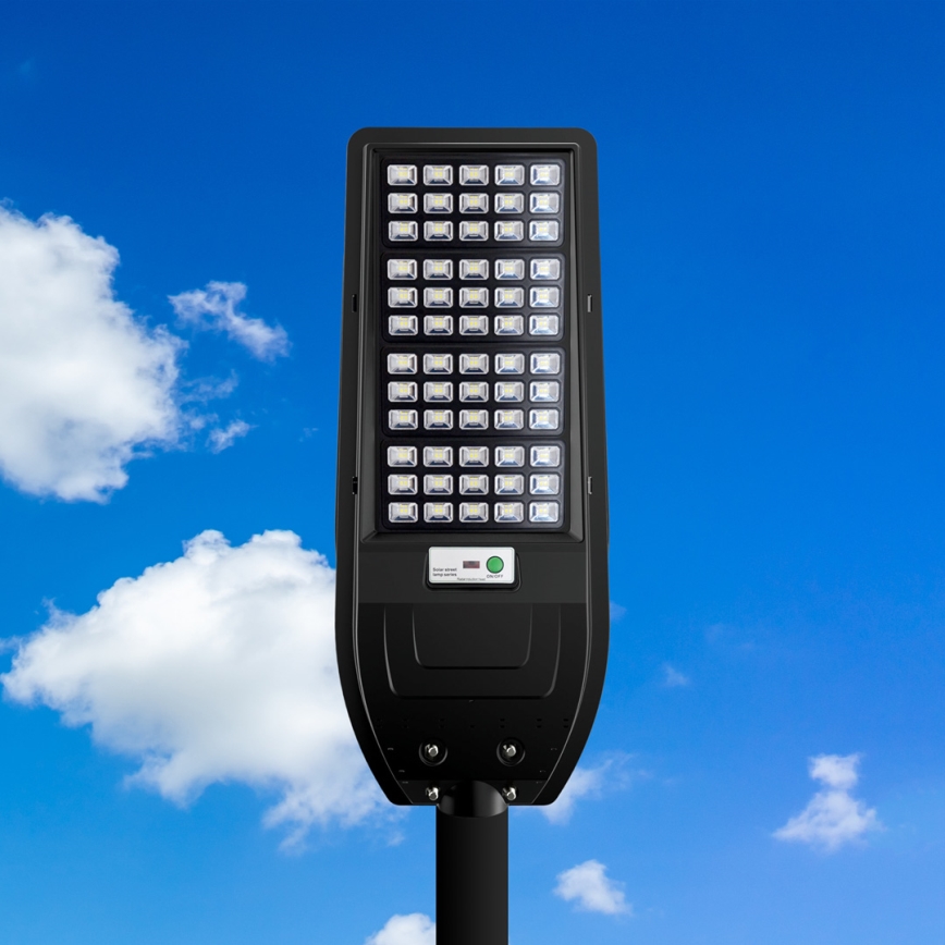 Lampa uliczna LED solarna VIA 150W/15000 mAh 3,2V 6000K IP65 + pilot zdalnego sterowania
