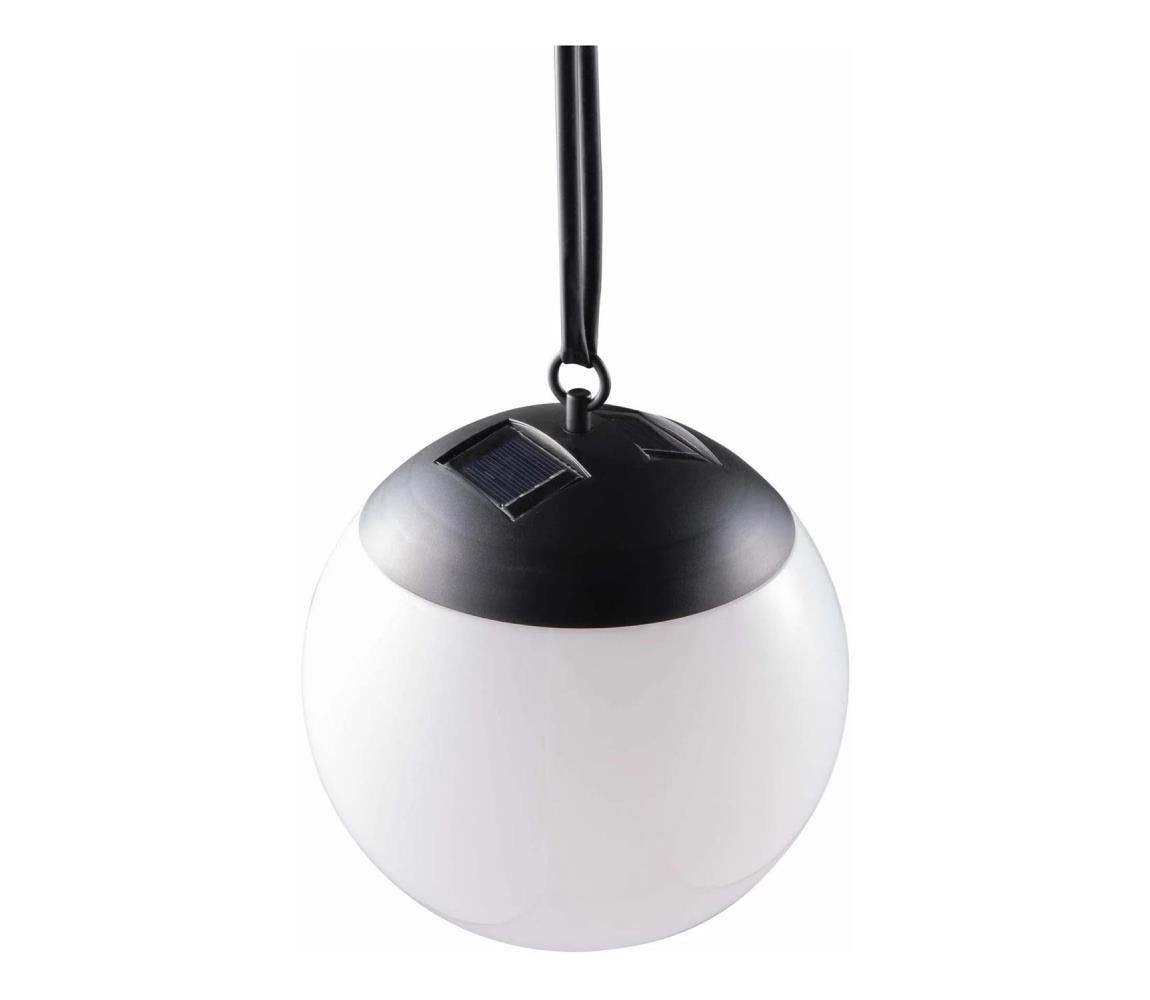 LED Lampa solarna wisząca KIARA LED/1,2V IP44 czarna
