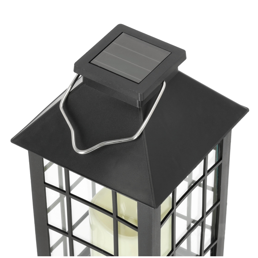 LED Lampa solarna wisząca LED/0,02W/1,2V 1xAA 2700K IP44 200 mAh czarny