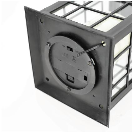 LED Lampa solarna wisząca LED/0,02W/1,2V 1xAA 2700K IP44 200 mAh czarny