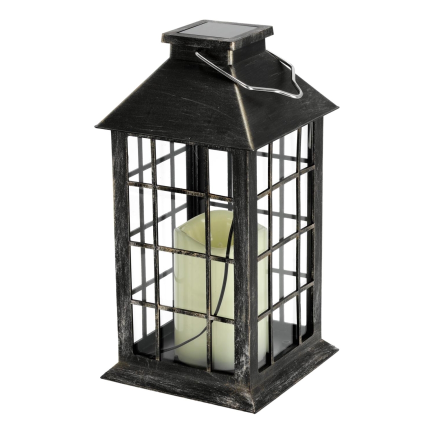LED Lampa solarna wisząca LED/0,02W/1,2V 1xAA 2700K IP44 200 mAh patyna
