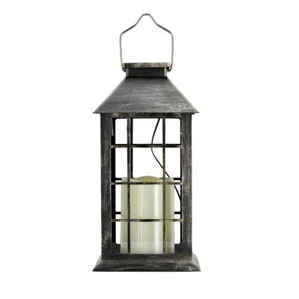 LED Lampa solarna wisząca LED/0,02W/1,2V 1xAA 2700K IP44 200 mAh patyna