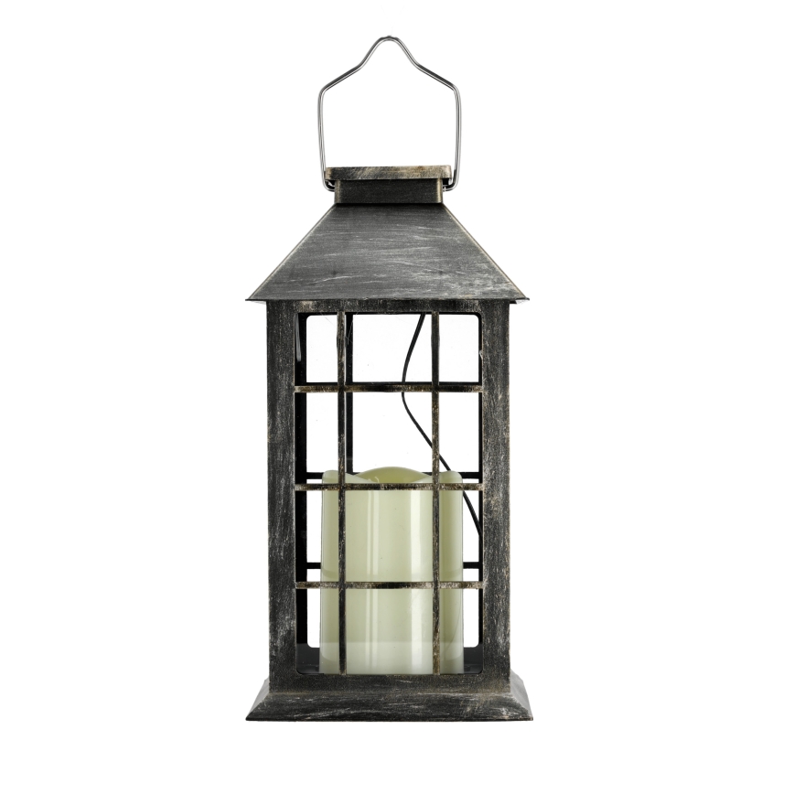 LED Lampa solarna wisząca LED/0,02W/1,2V 1xAA 2700K IP44 200 mAh patyna