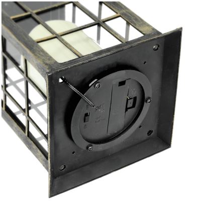 LED Lampa solarna wisząca LED/0,02W/1,2V 1xAA 2700K IP44 200 mAh patyna