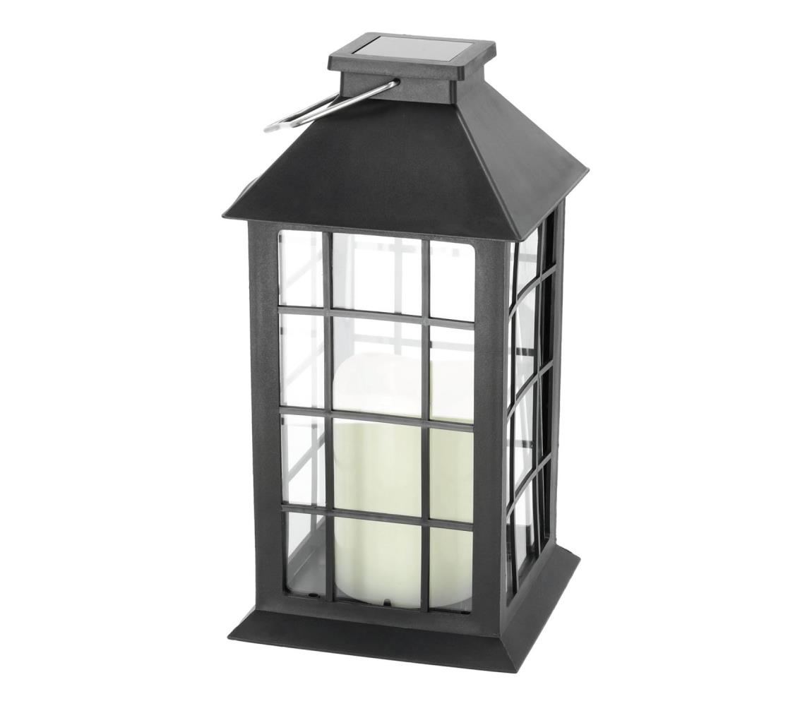LED Lampa solarna wisząca LED/0,02W/1,2V 2700K IP44 czarna