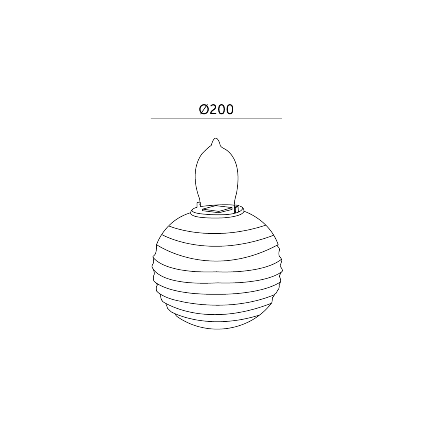 LED Lampa solarna wisząca LED/0,02W/1,2V 3000K IP44 1xAAA 100 mAh
