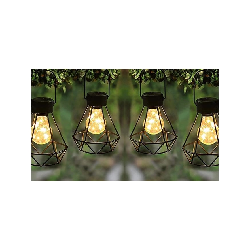 LED Lampa solarna wisząca LED/0,1W/1,2V 600 mAh śr. 13 cm