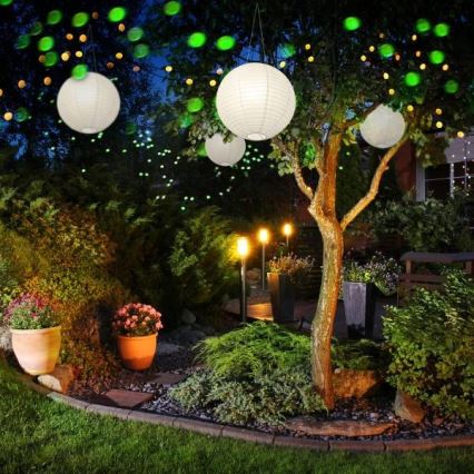 LED Lampa solarna wisząca ORIGAMI LED/0,08W/1,2V 1xAAA 300mAh śr. 20 cm IP44