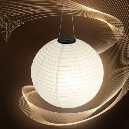 LED Lampa solarna wisząca ORIGAMI LED/0,08W/1,2V 1xAAA 300mAh śr. 20 cm IP44