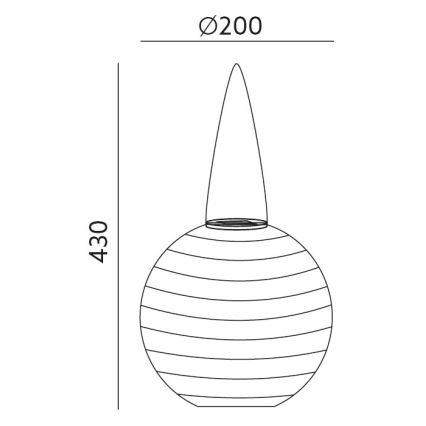 LED Lampa solarna wisząca ORIGAMI LED/0,08W/1,2V 1xAAA 300mAh śr. 20 cm IP44
